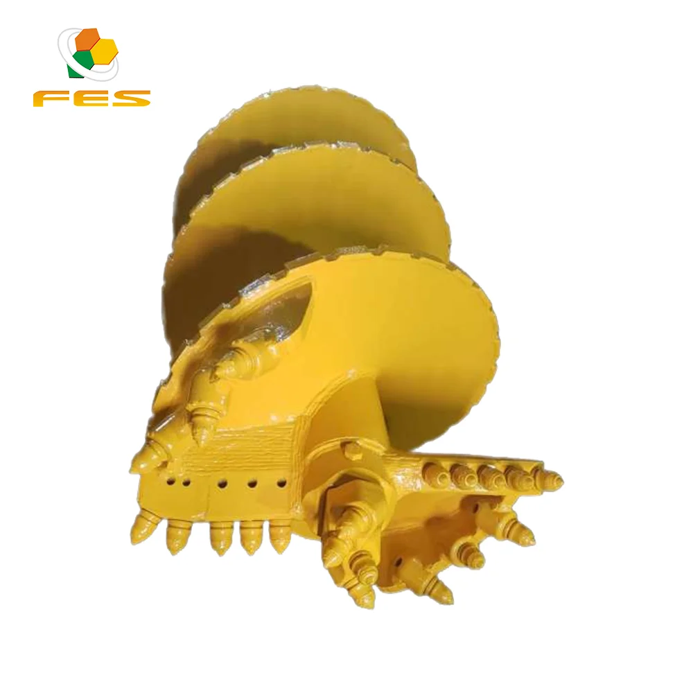 Буровая установка для сваи основы, двойной резки, однолетный буровой шнек с пулевыми зубцами