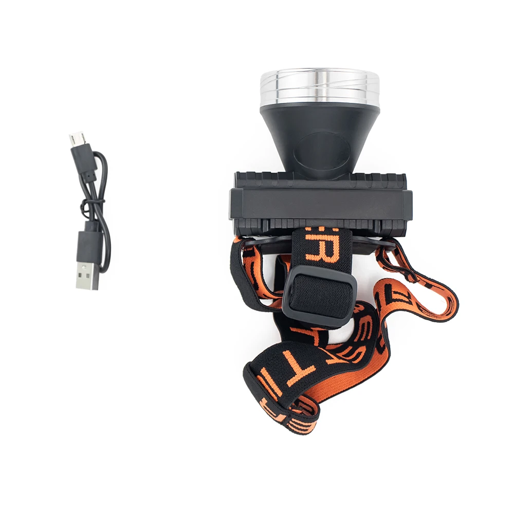 Super bright IP44 rating waterproof 90 degrees adjustable 10w led rechargeable headlamp