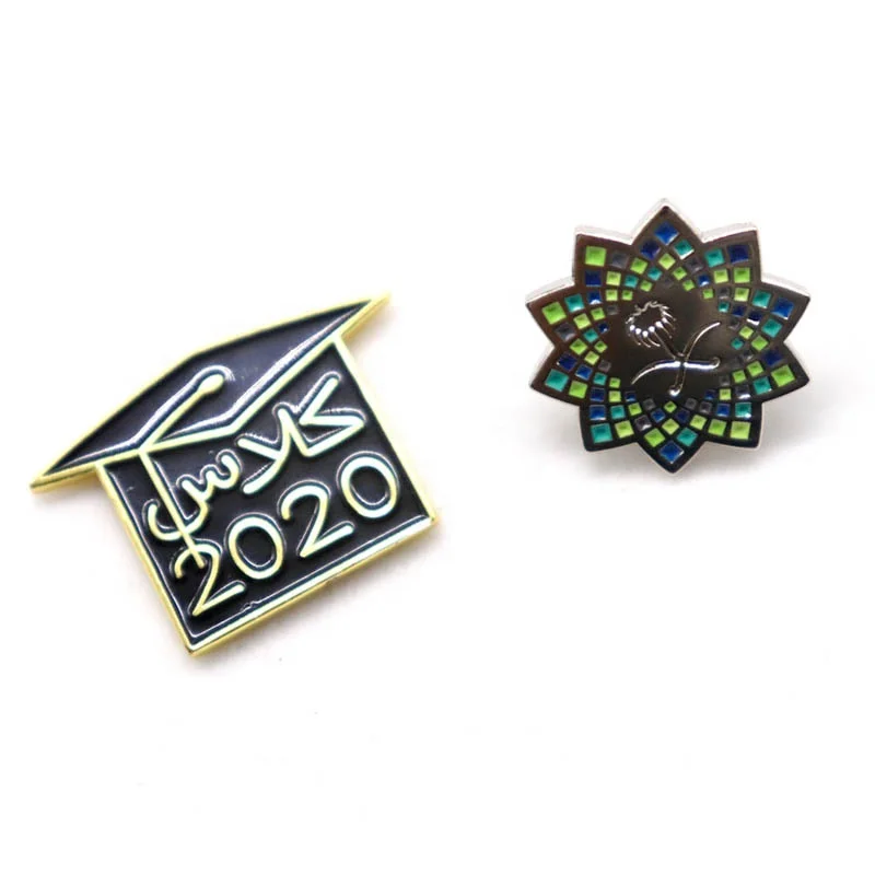Metal Material and Badge & Emblem Product Type custom lapel pins Saudi Vision 2030 Pin