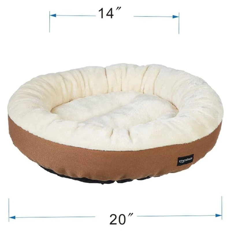 Pet Dog Bed Plush Animal House Comfortable and Fluffy Mat Dog Cat House Round Warm and Comfortable Nest in Winter