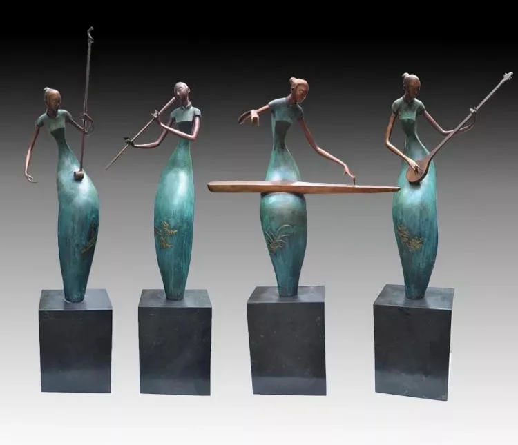 Outdoor Garden Life Size Bronze Beautiful Half Nude Woman Statue Brass Lady Sculpture