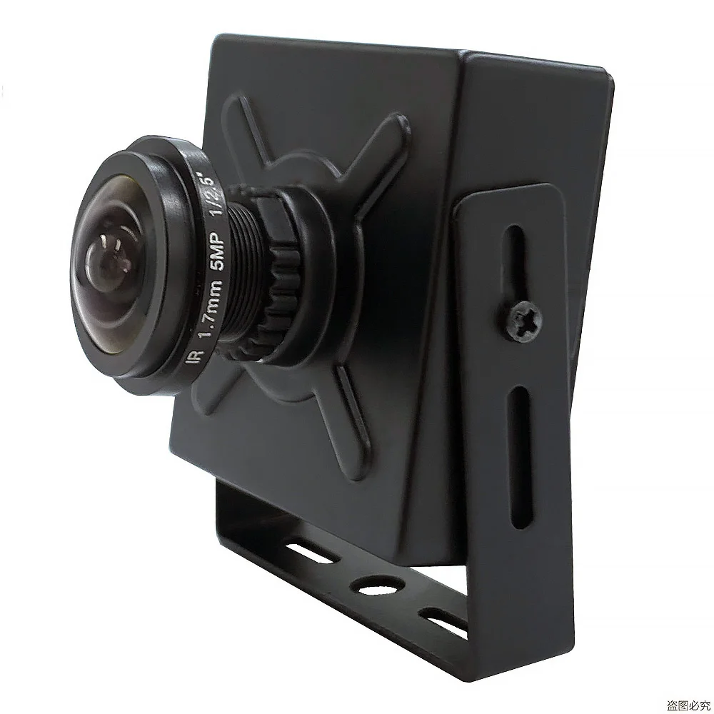 4.0Megapixel network on vif p2p POE H.265 MINI size square wired IP Camera 180 Degree 1.7mm Fisheye Lens POE Miniature webcam