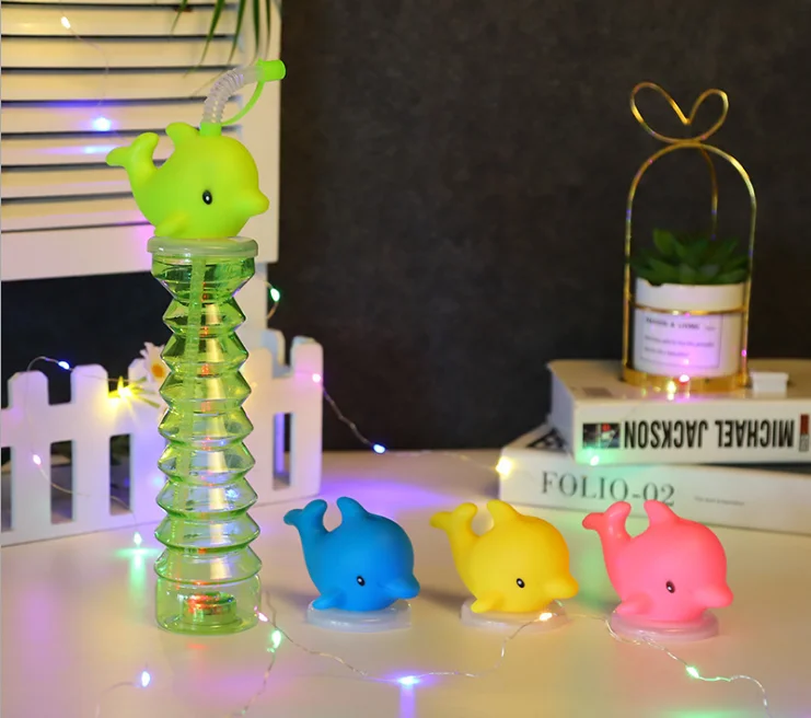 Flashing Ice Glass Slush Milk Tea Plastic Yard Led Palm Tree Lights for Juice