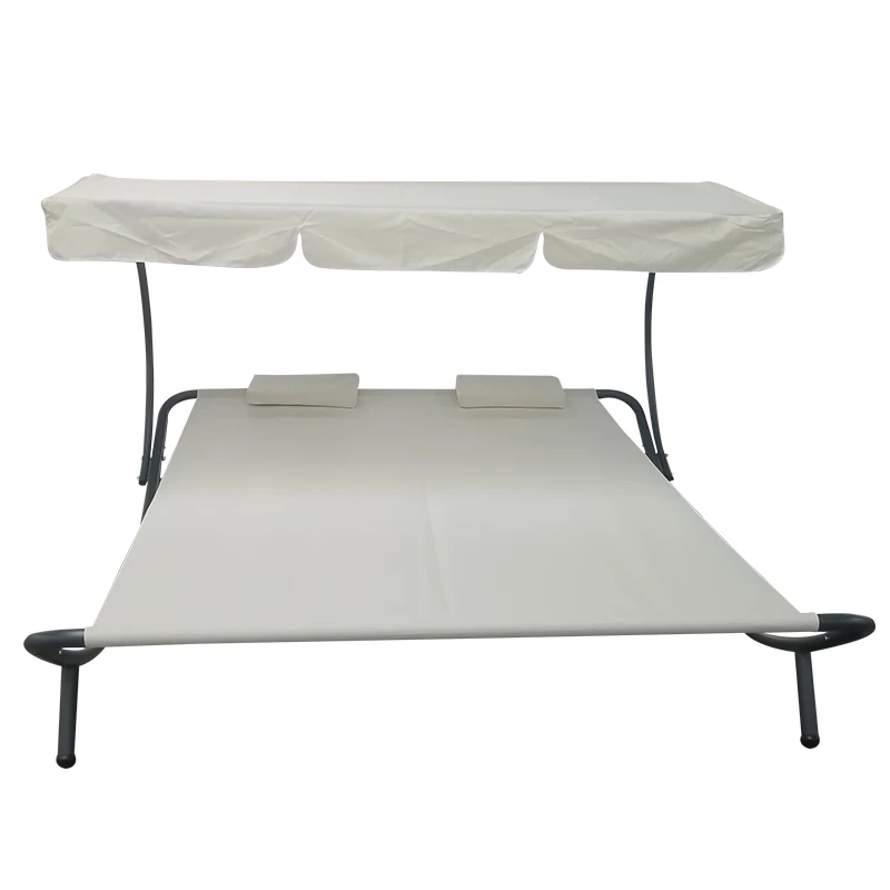 Sunbed Double Seat Beach bed  With Canopy Outdoor Furniture