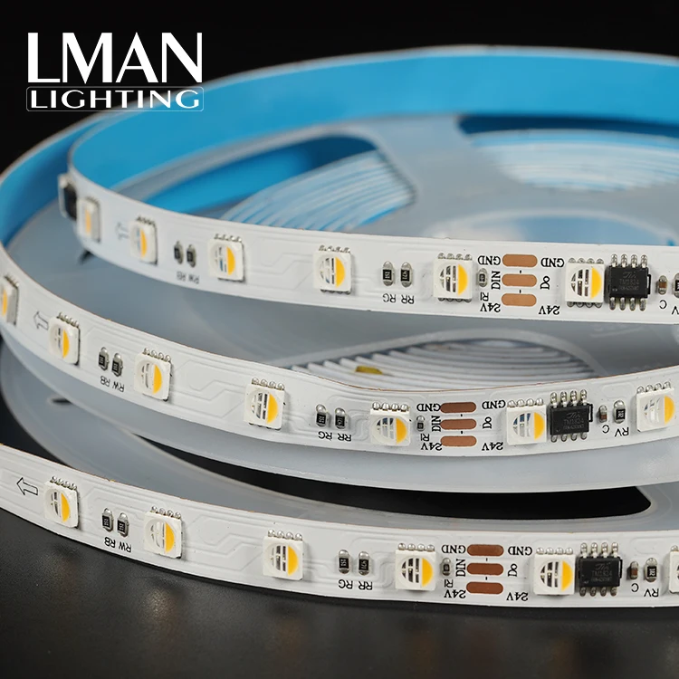 Оптовая продажа SMD5050 RGB Светодиодные полосы света 60LED DC12V 24V гибкие светодиодные ленты с дистанционным управлением Гибкие водонепроницаемые световые