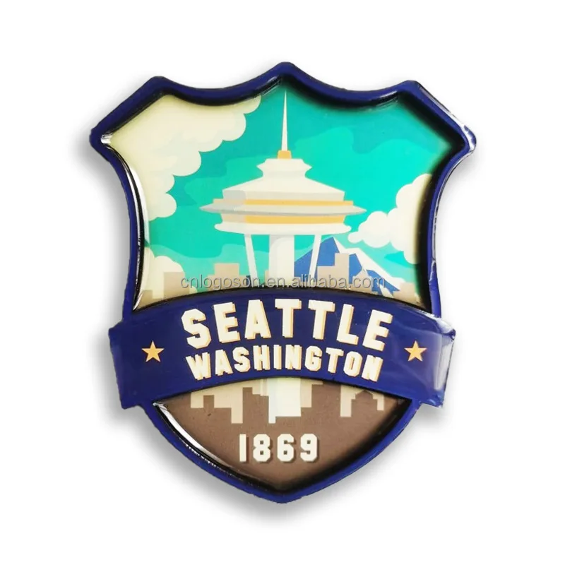 New Design Custom 3D Netherlands rotterdam wood epoxy coated mdf refrigerator magnet