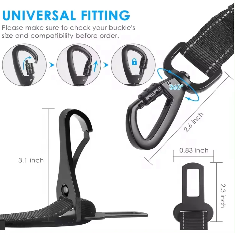 Dog Seat belt 3 in 1 with Adjustable Elastic Durable Nylon Pet Dog Cat Seat Belt Safe Leads Vehicle Seat belt Harness