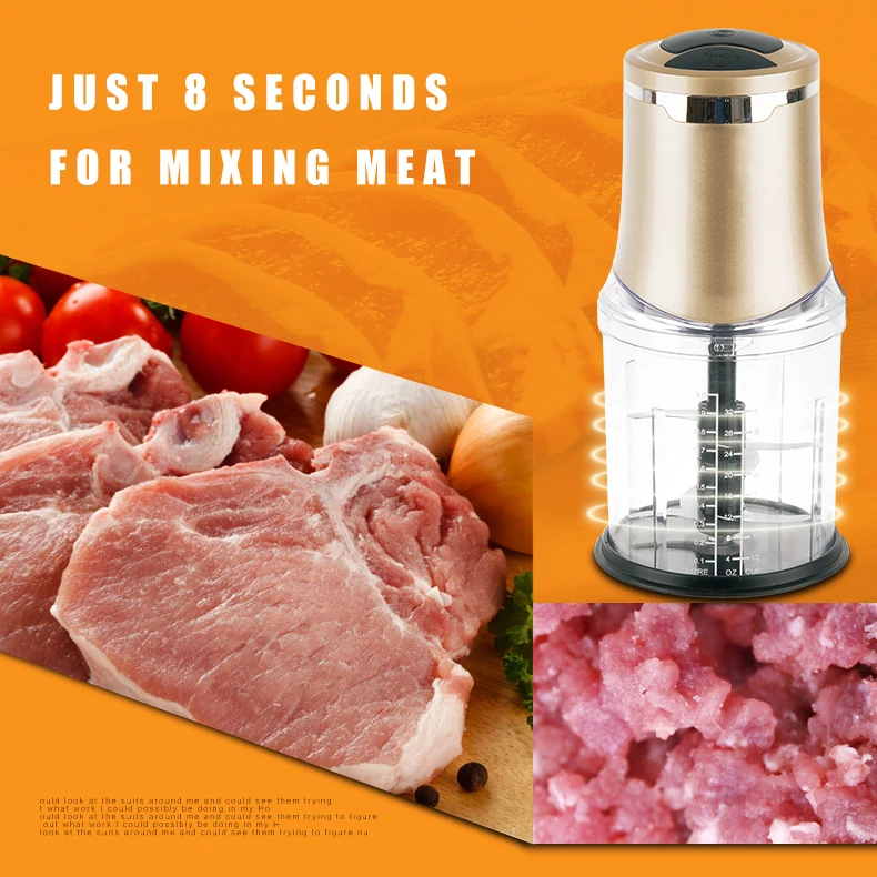 Potato Garlic Mini Vegetable Dicer Cutter Quick Chopper Kitchen Chopper Electric Plastic VDE Electric Meat Grinder Molino Carne