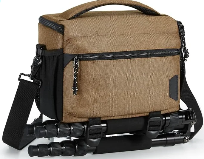 Bag for DSLR Camera, Waterproof Crossbody Camera Case with Padded Shoulder Strap, Anti-Theft Shoulder Bag