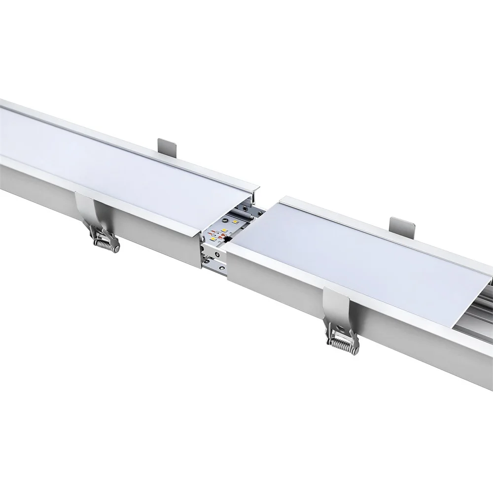 Manufacturer Price 40W Indoor Lighting Aluminum Profile Seamless Linkable Ceiling Recessed Led Linear Light