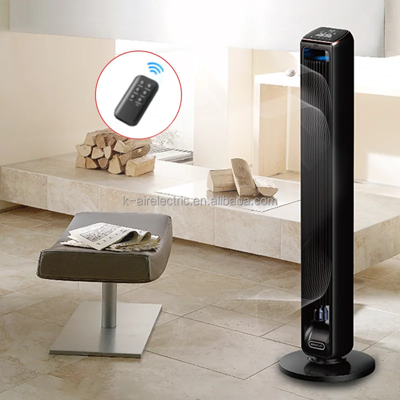 Electric Tower Fan Cooling 3 Speeds With Remote Control Bladeless Fan Tower