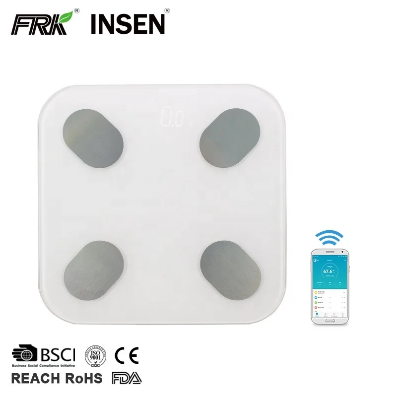 180Kg 396Lb Personal Smart Water And Fat Colorful Digital Electronics Blue tooth Bathroom Body BMI Fat Scale With App
