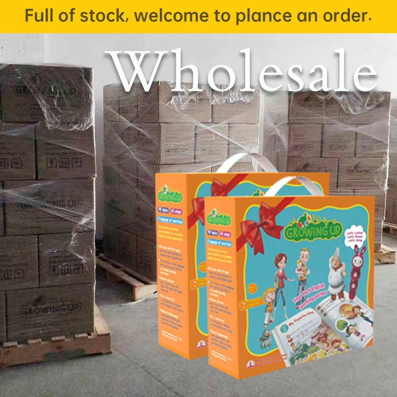 Customized Audio Books Talking Pen Child Cartoon Books Kids Learning English Growing Up Reading Pen Speaking Pen Books