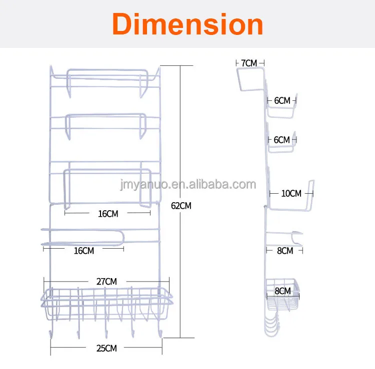 Refrigerator Side 2014chable 5 Tiegreyook Type Shelf Kitchen Wall Hanging Rack Storage Holders & Racks for Non-folding Rack Iron