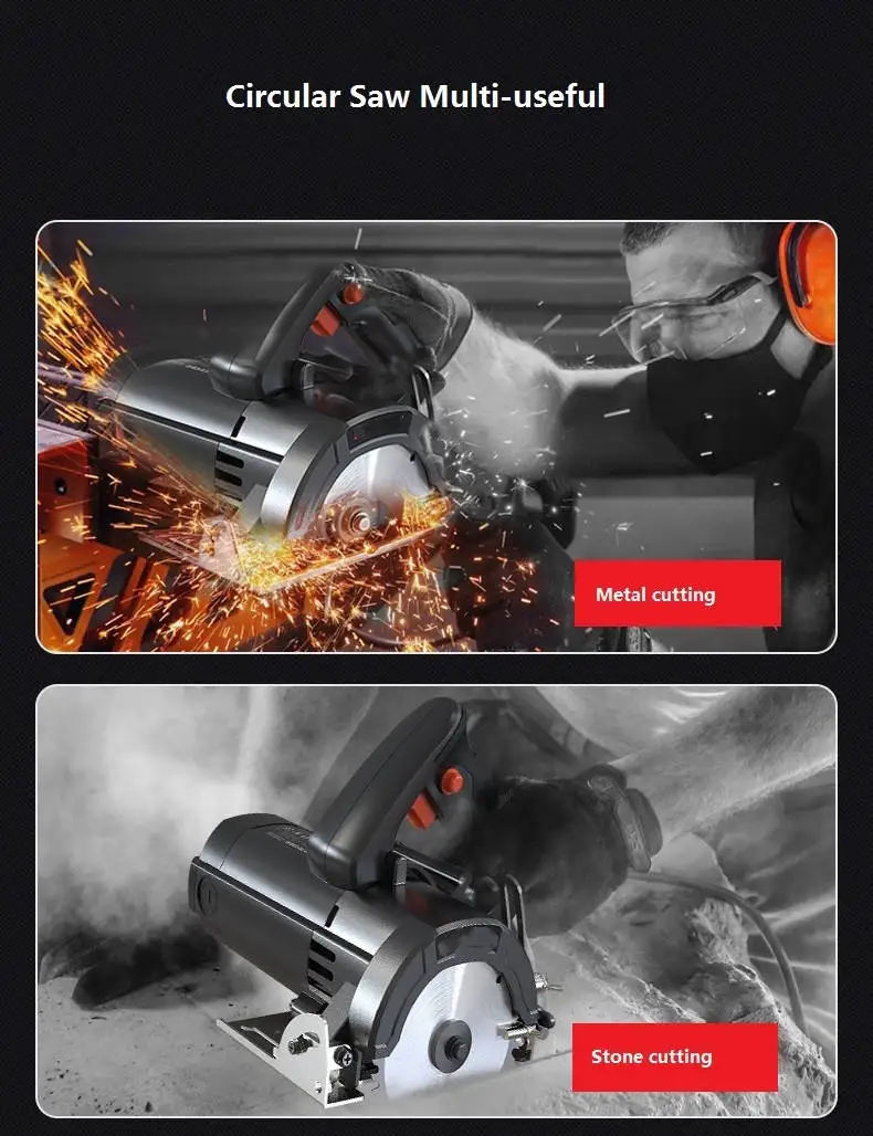 1250W Tile Saw Electric Stone Cutting Machine Marble Saw Cutter