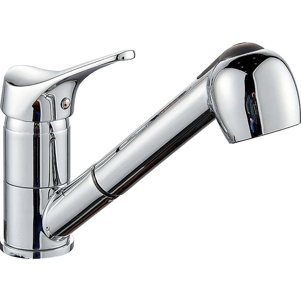 (OB8245-8)Boou multi-function brass deck mounted single handle pull out kitchen sink mixer faucet tap