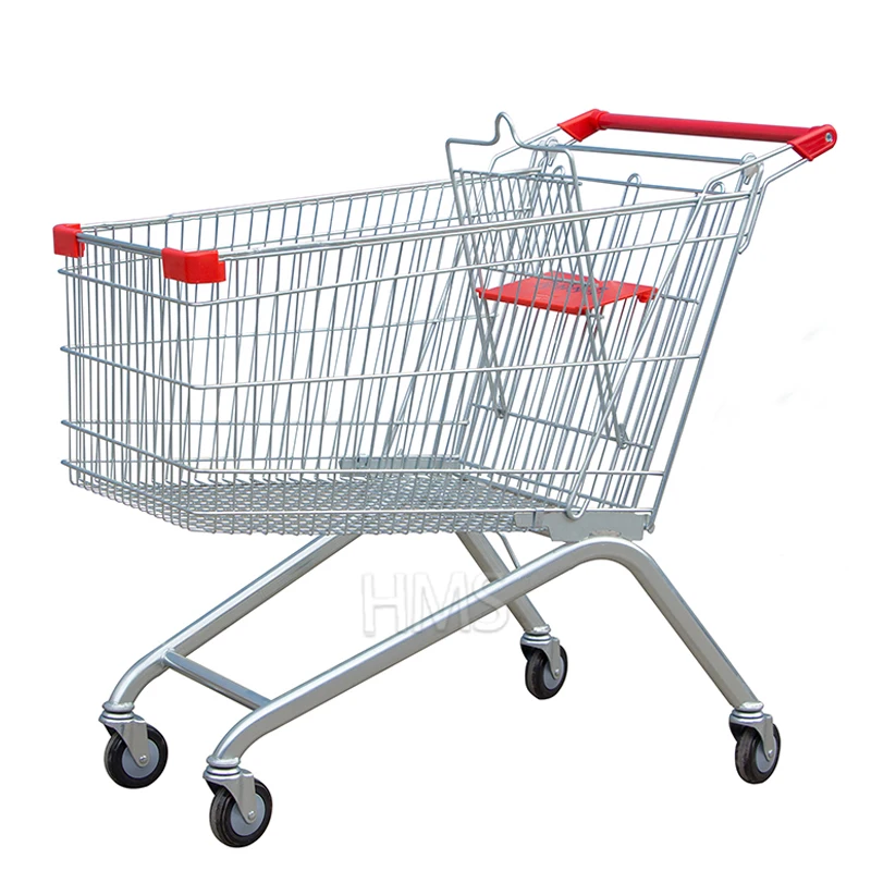 China Manufacturer Customized Steel Trolleys Wholesales Trolley With Seat Shopping Cart