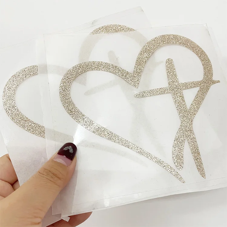 Custom Popular Holographic htv heat transfer vinyl reflective label heat press sticker heat transfer printing for t shirts