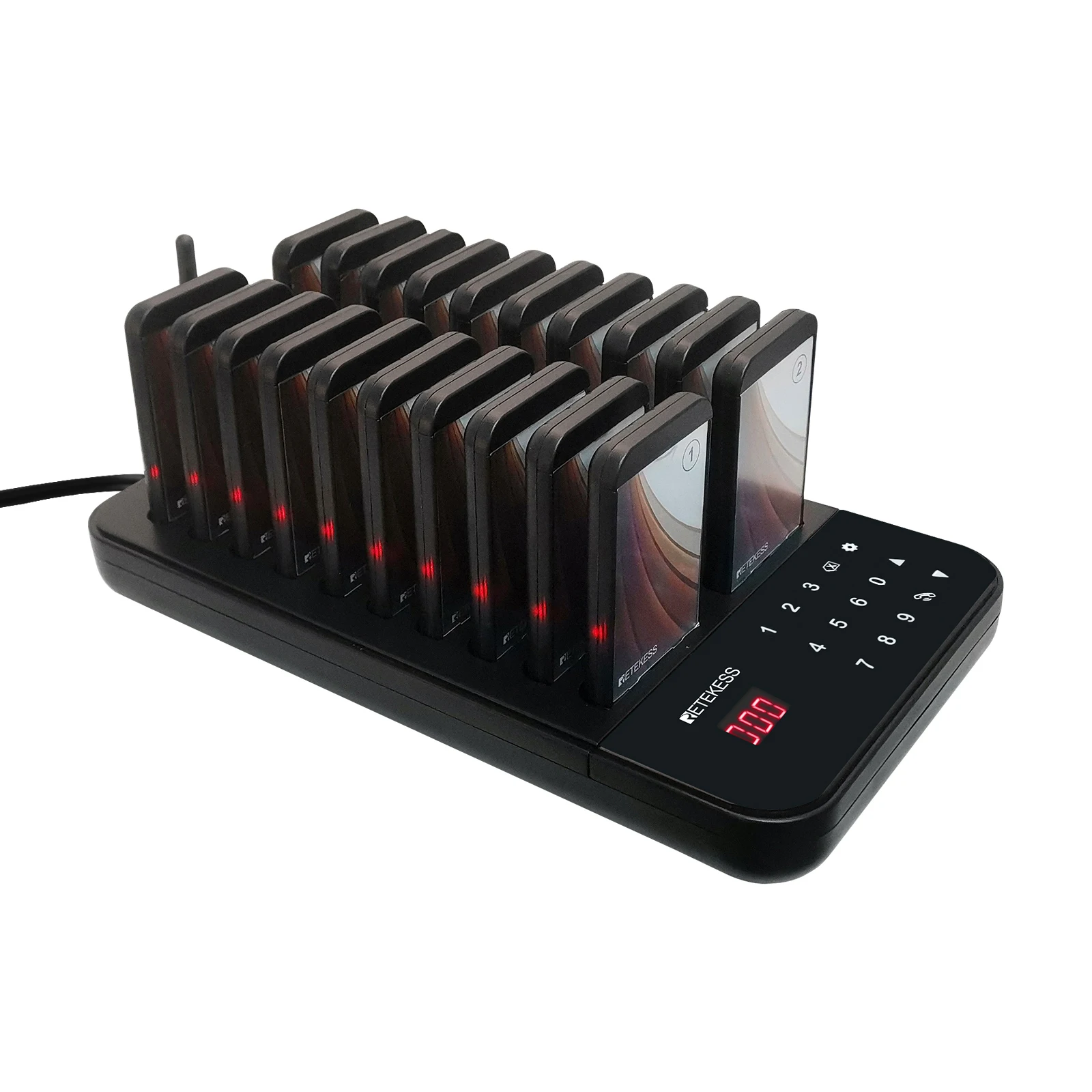 Factory Direct Outlet Wireless Restaurant Guest pager system 20 rechargeable Vibration Buzzer Flashing pagers Retekess TD173