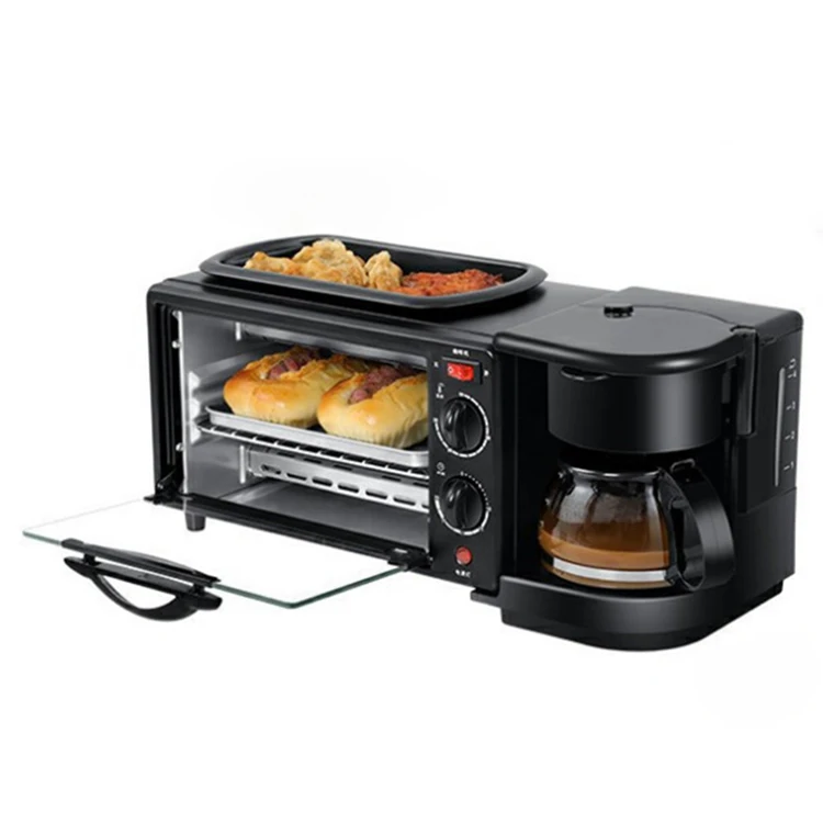 Popular Home Multi Function Breakfast Machine Bread Toaster Oven Coffee Maker Frying Pan Fried Eggs 3 In 1 Breakfast Maker