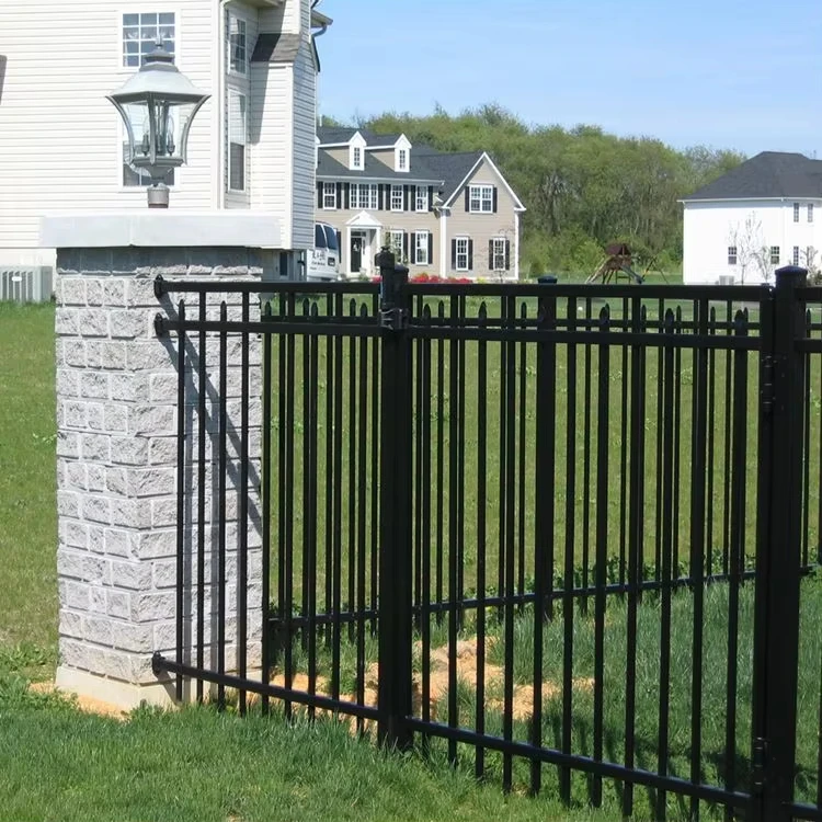 GUOYAO 6063 Aluminum Alloy Custom Design Privacy Fence Post Installation Black With Solar Cap
