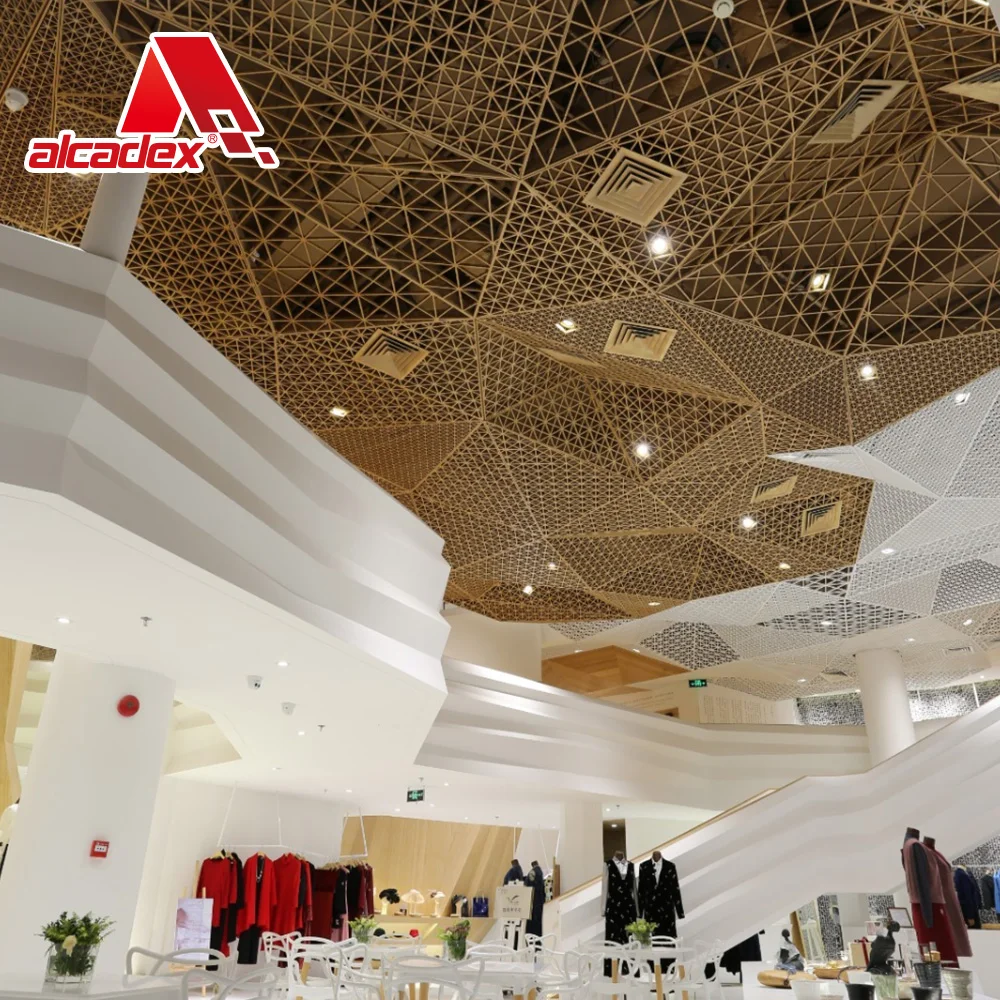 gold mirror solid aluminum wall cladding panel 3d shaped interior wall decoration wholesale aluminum decorative ceiling panels