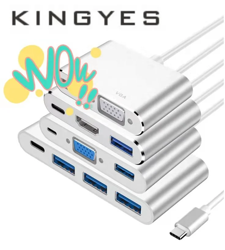 Professional Factory Direct Supply Amazon eBay Top sales USB C Type C HUB VGA converter Adapter