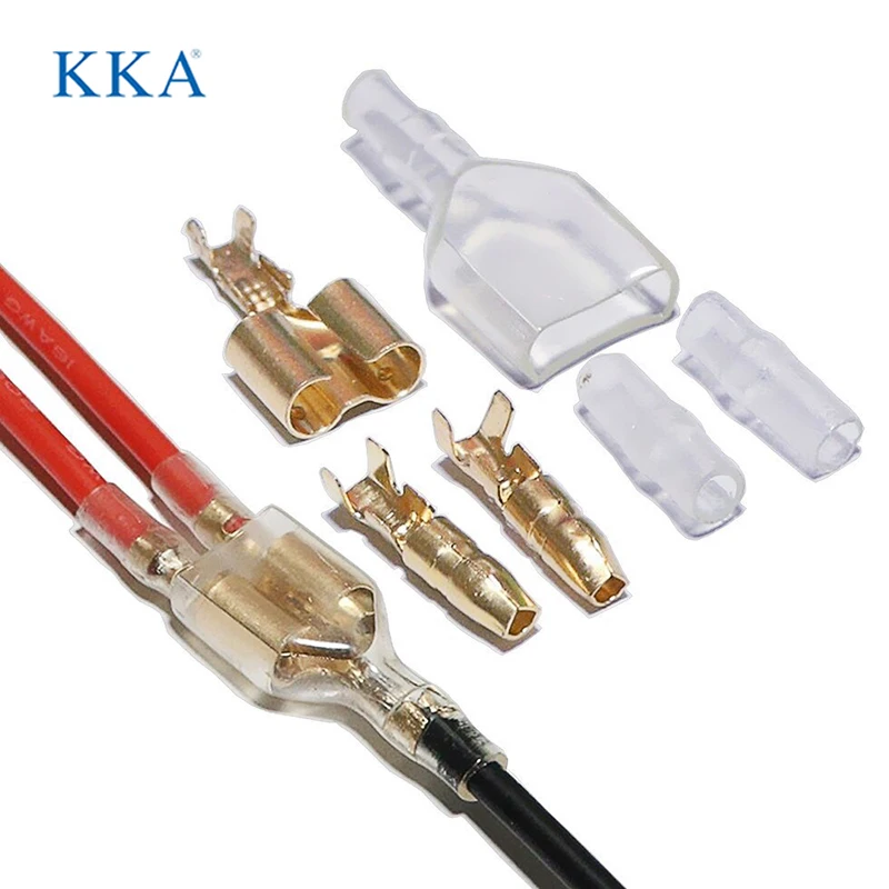 3.5/4.0mm Bullet Terminal Car Electrical Wire Connector Male & Female Double Bullet Wire Connector Terminals