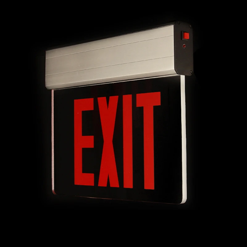 Emergency Fire Exit Light Box Emergency Exit Evacuation Instruction Can Be Customized Red And Green
