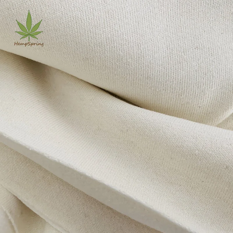 
HempSpring eco friendly organic bamboo fleece 340gsm hemp bamboo fleece fabric 