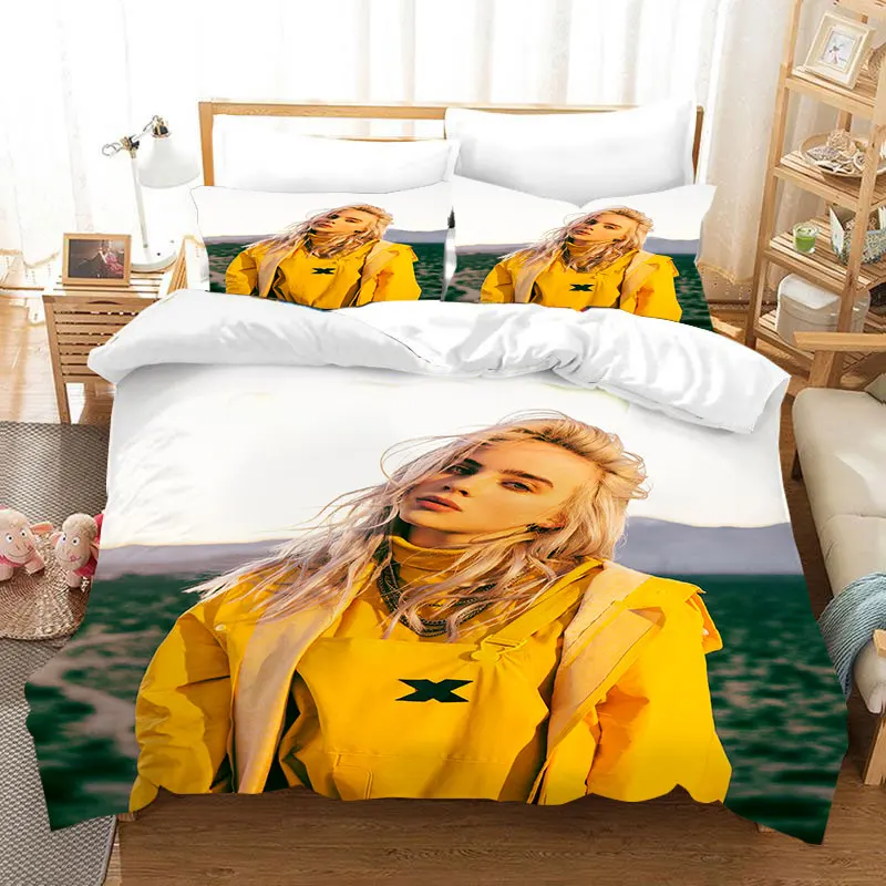 
Novel printed bedding set Billie eilish 1 custom duvet covers hot sell buy online bed sheets 