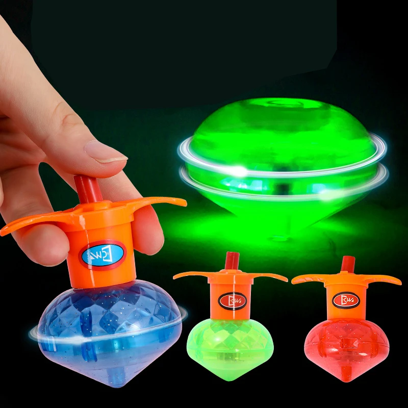 Led Creative Glow Rotating Gyro Toy Kids Birthday Party Favor Kindergarten Award Guest Giveaways Children Gift Bag Fillers