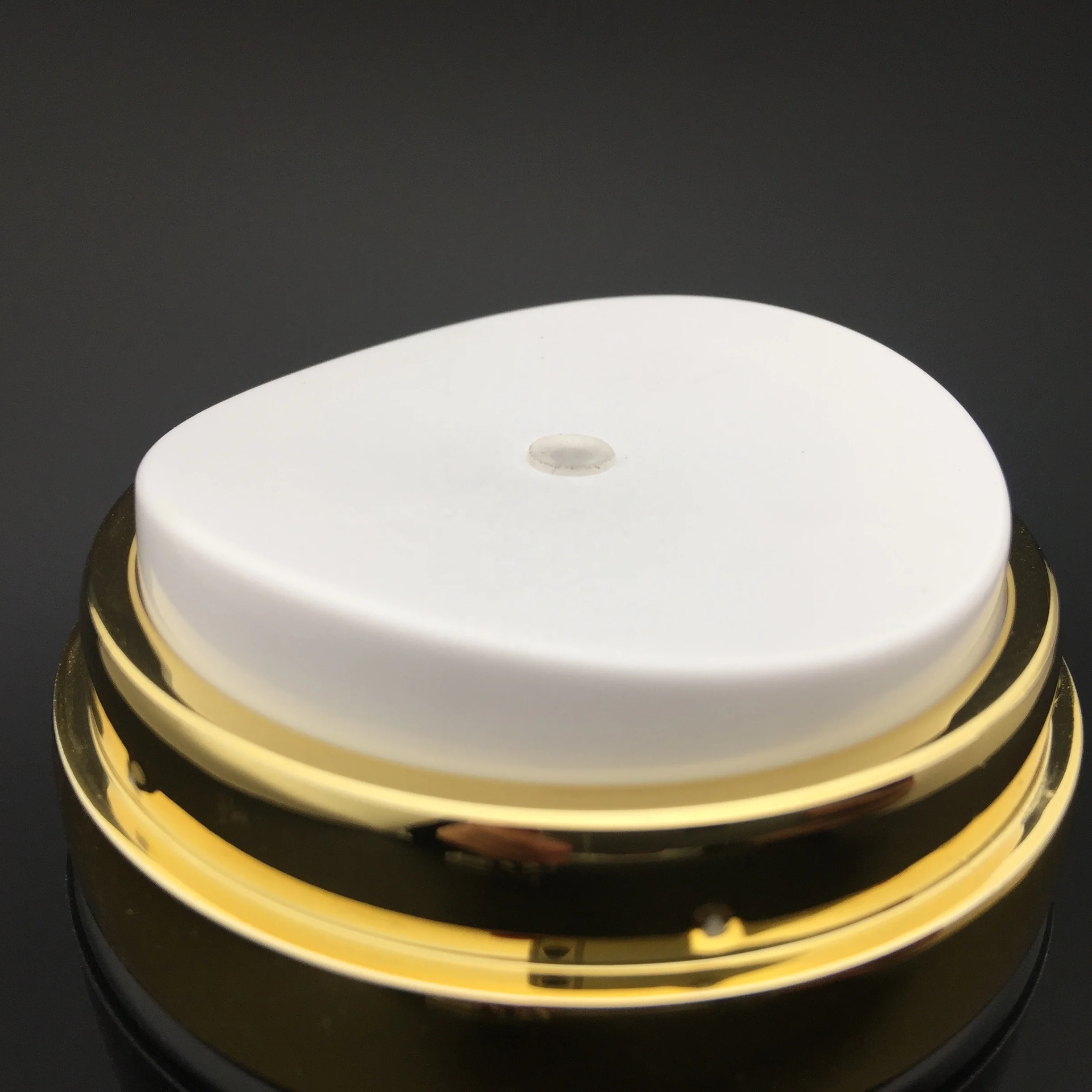 30g 50g luxury acrylic black and gold cosmetic cream airless jar