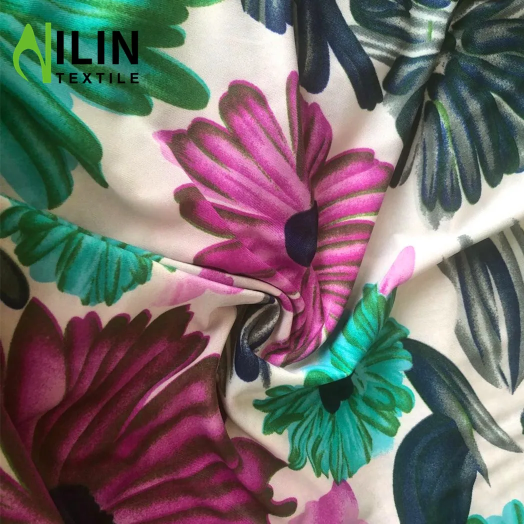 FDY Four way stretch fabric printed elastic fabric for swimwear