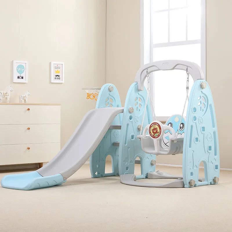 New Styles Dinosaur Baby Toys Safety Playground Children Indoor Children Plastic Swing Slide Toys