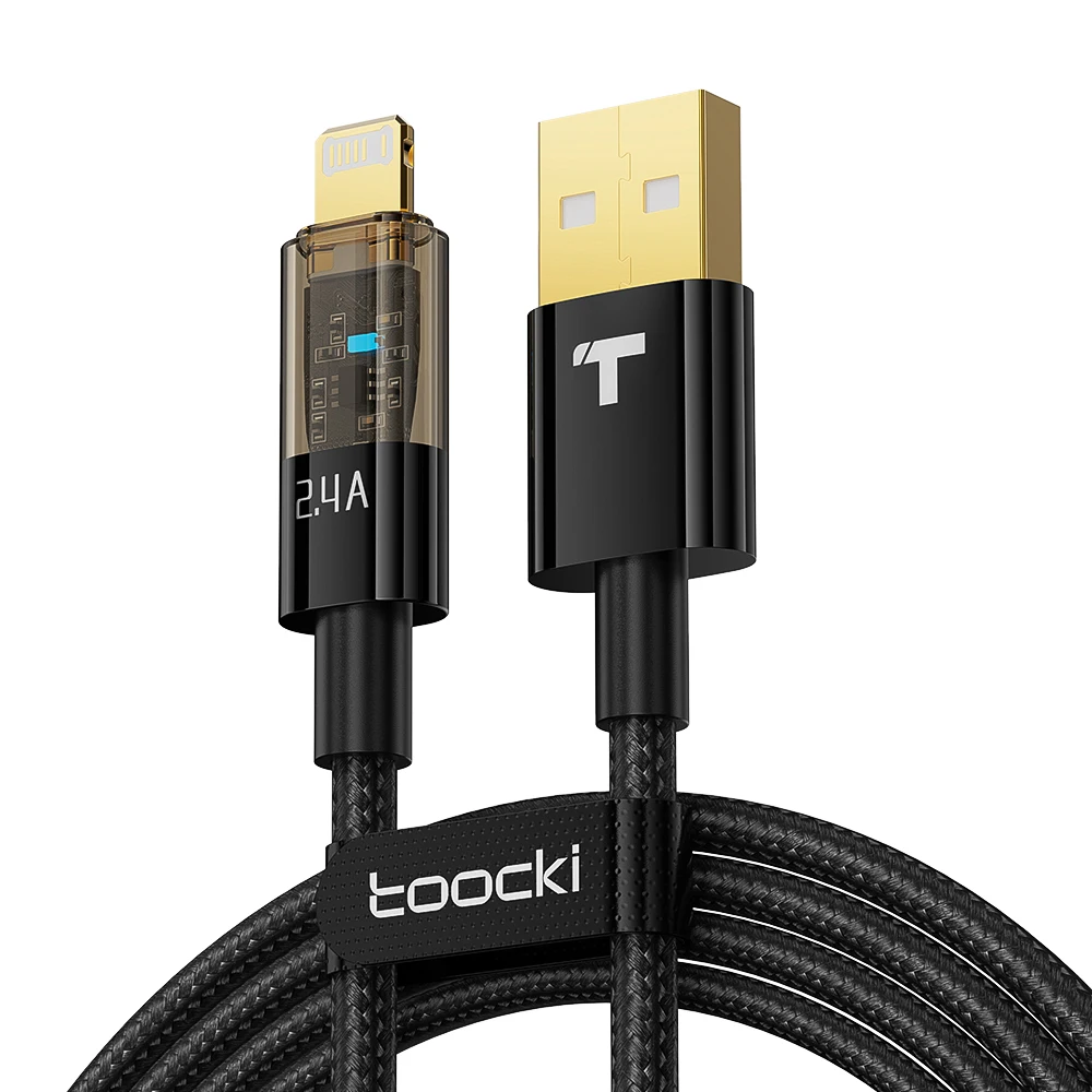 Wholesale New Trend Transparent Joint 2.4A Fast Charging Data Cable USB C IOS Cable