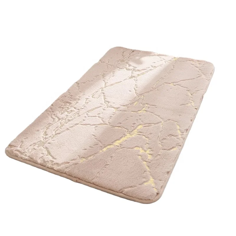 Factory Wholesale High Quality Bathroom Mat Brick Type Fax Rabbit Hair for Bathtub Antiskid Water Absorption and Quick Drying