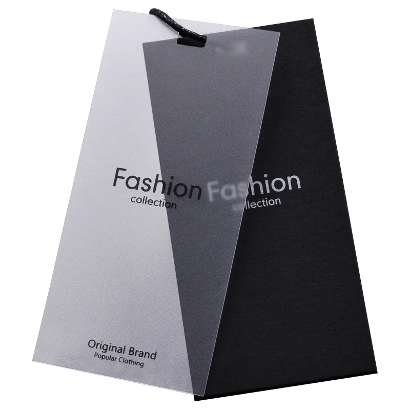 Luxury Custom New Label Design Black Cardboard Paper Clothing Hang Tags Garment Tags With String For Jeans Manufacture