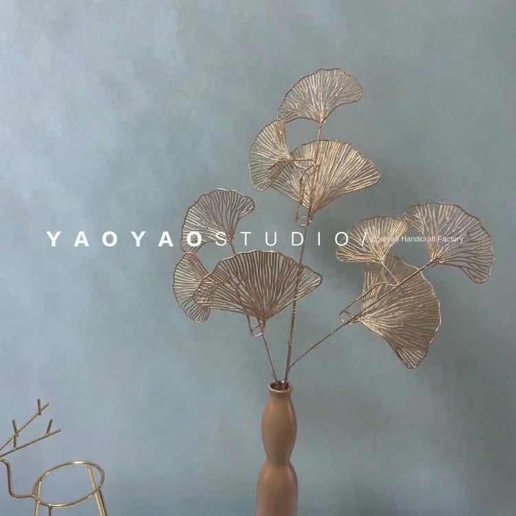 Wedding Auditorium Background Decoration Golden Flower Hotel Row Road Lead  Eucalyptus Artificial Flowers Wedding