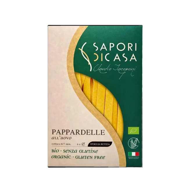 250 G Pappardelle Italian Pasta Brands Organic Gluten Free Hand Made 0.25 Kg Special Shape Sapori Di Casa Intense Yellow Dried