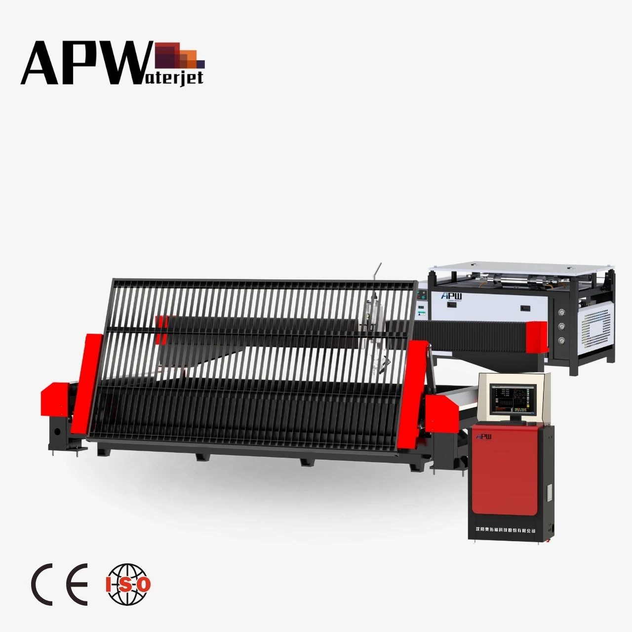 APW Hydraulic Lifter Floor Tile Waterjet Cutting Machine 220V for Marble Granite New Used Core Components Pump Motor Engine PLC