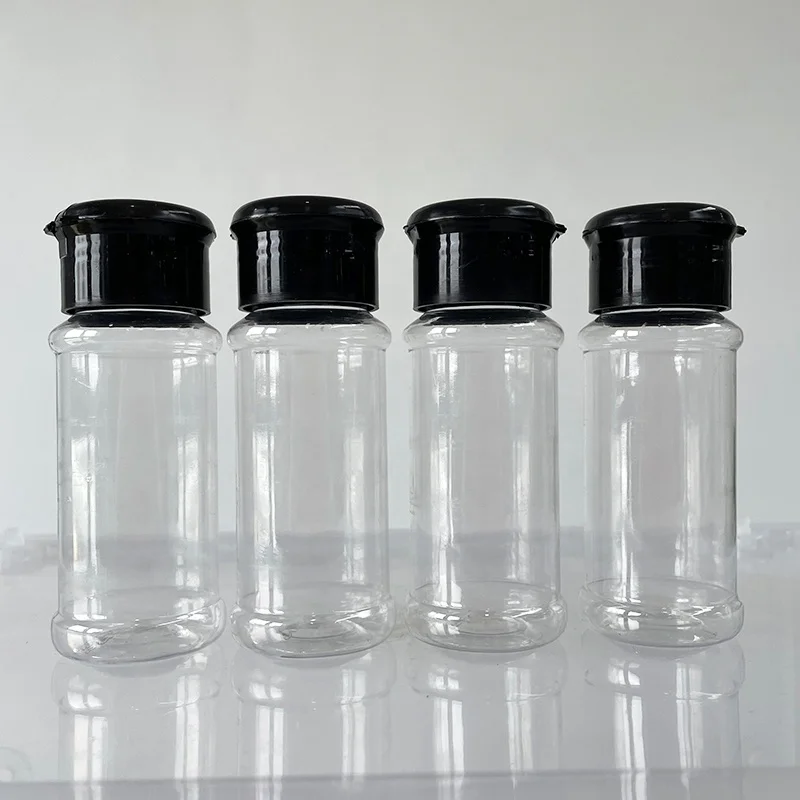 Herb And PET Spice Jars Wholesale Pepper Bottles Spices Plastic Seasoning Bottle Shaker Containers For Spice Powder