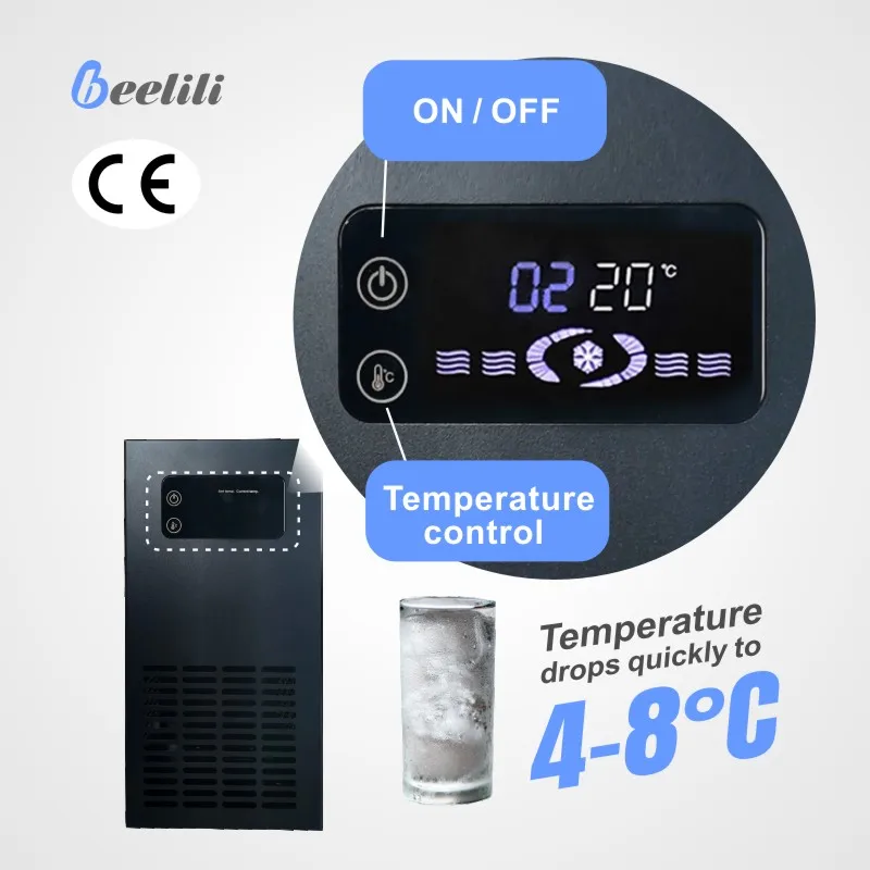 Beelili Stainless steel  under-sink compressor cooling water chiller  cold water cooler for kitchen office