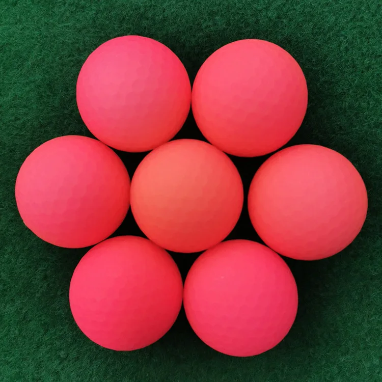 Match ball double matt ball can be printed with custom LOGO golf color matte