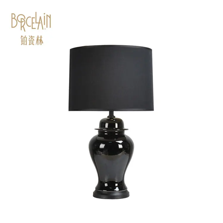 Chinese novelty decorative online shop bedroom circle porcelain table lamp for room