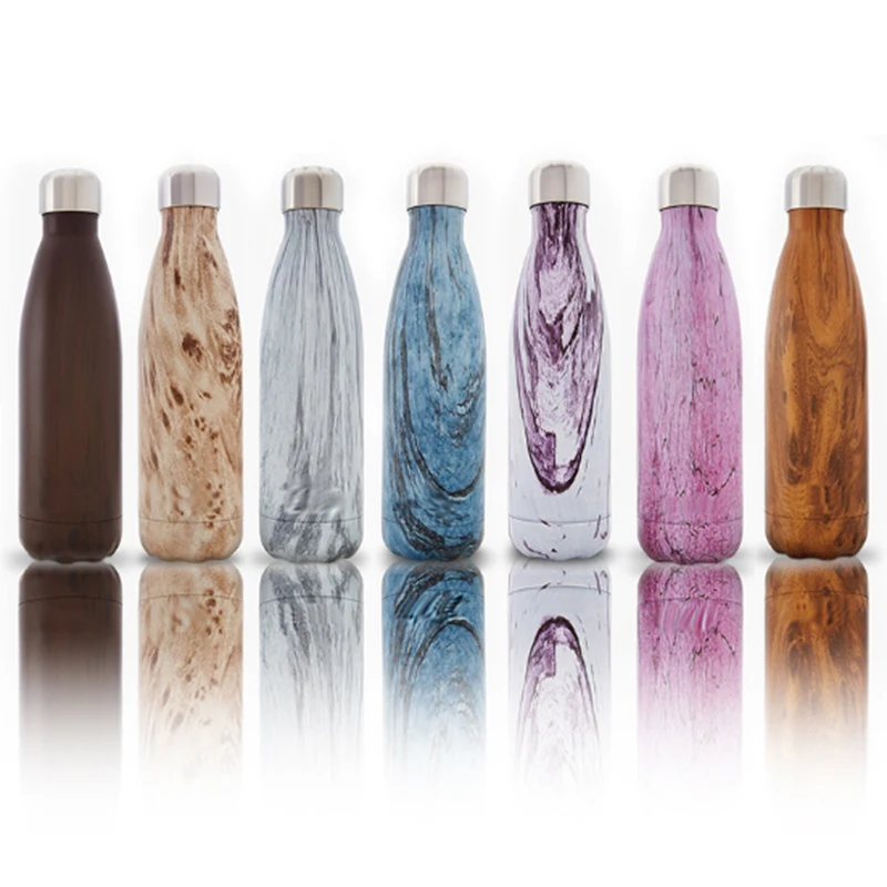 Leak-Proof Double Walled Stainless Steel Cola Shape Sports Water Bottle