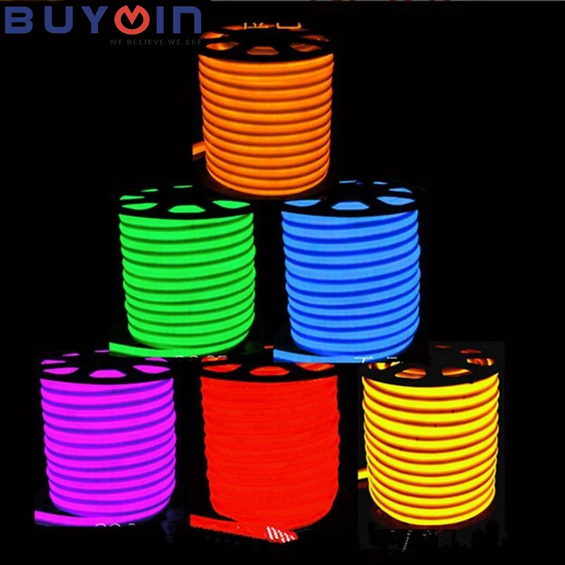 Silicone Tape Light IP65 Decorative Rope 220V 12V Custom Neon Lights Strip Lamp signs letters Flexible Flex Led Neon Light