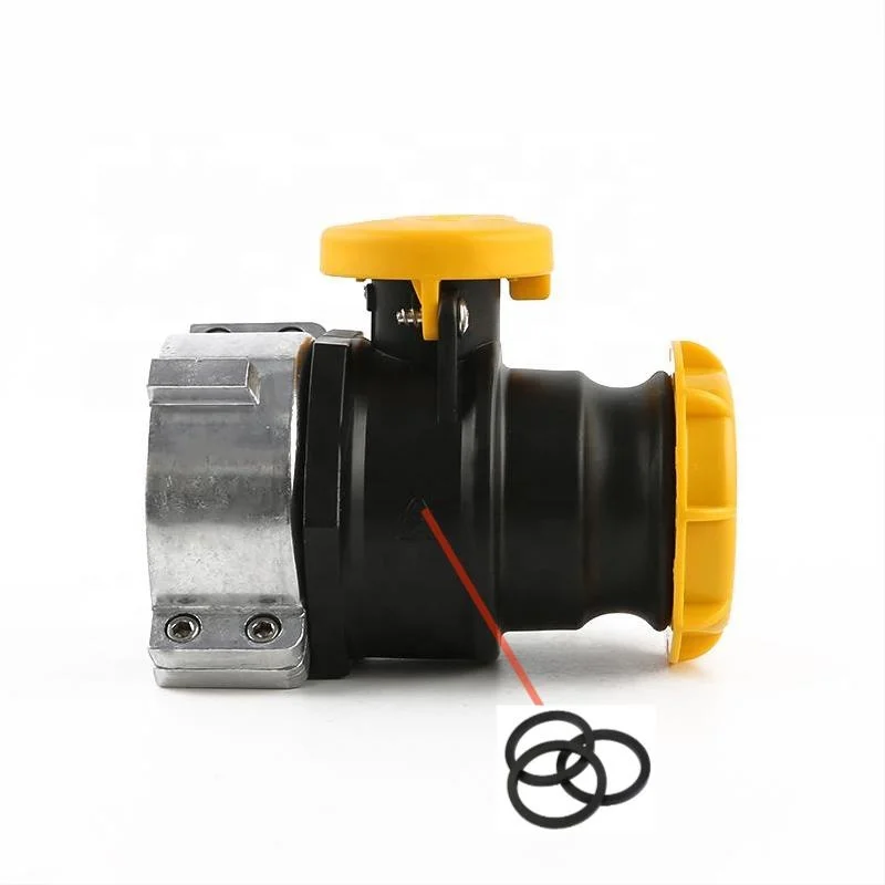 PP DN 50 PTFE GASKET NPT THREAD Ball IBC Valve Tank Fittings