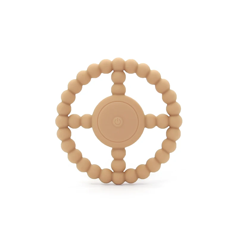 100% Food Grade Silicone Vibrating Teething Chewing Toys 100% BPA Free Silicone Baby Vibrating  Teether