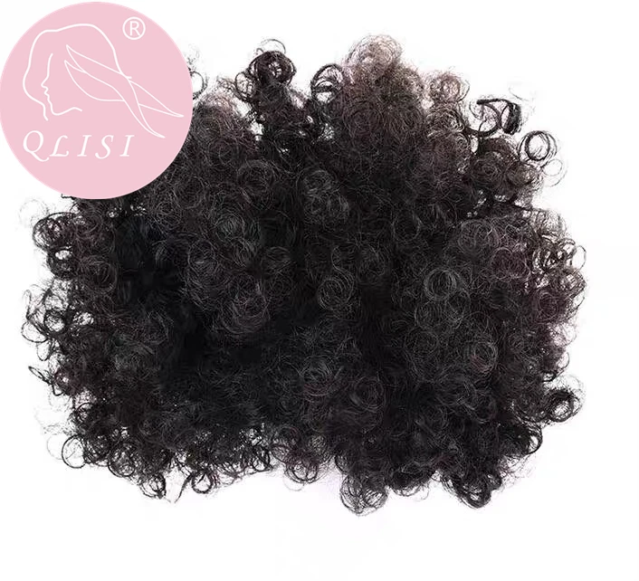 8 Inch Hair Bun Afro Kinky Curly Drawstring short Hair Pieces Bun clip Chignon Afro